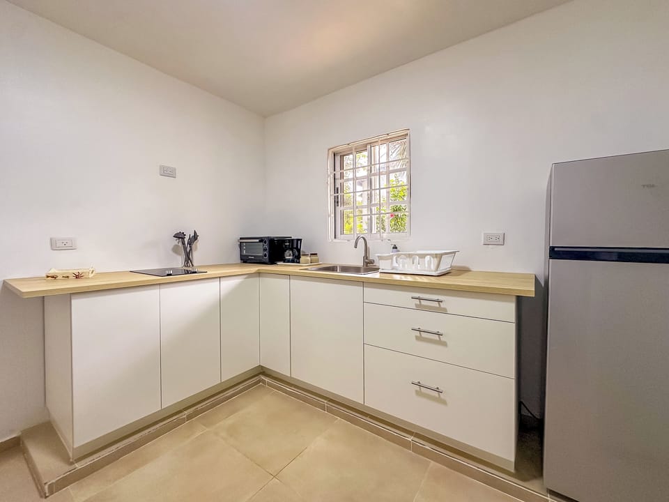 Fully equipped kitchen for cooking your own meals