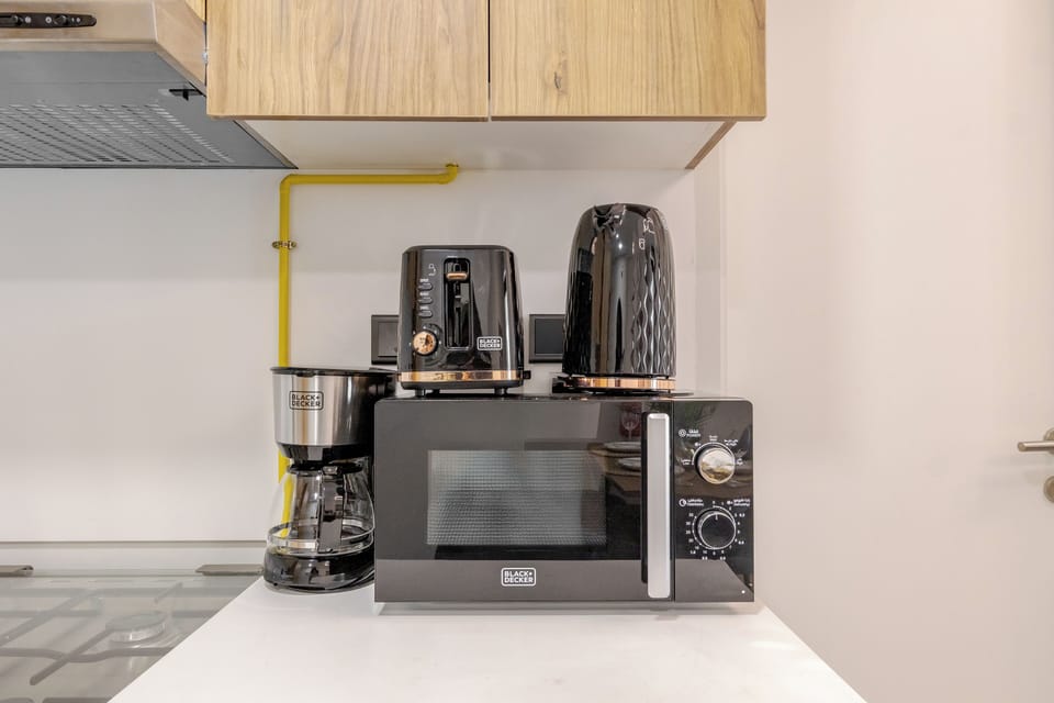 Apartment, Balcony, City View | Private kitchen | Toaster