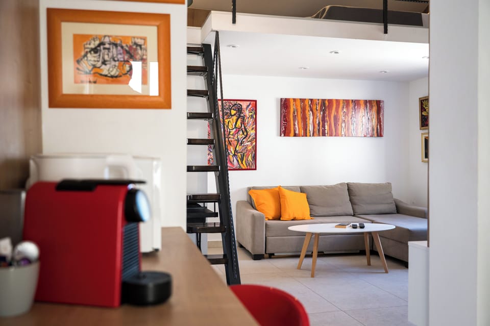 Duplex, Sea View | Living area | 80-cm Smart TV with cable channels