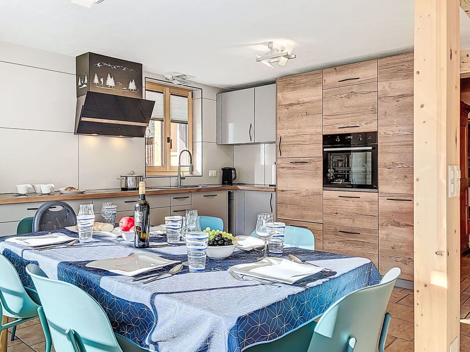 Furniture, Kitchen, Interior Design, Flooring, Countertop, Kitchen Appliance, Chair, Wood, Ceiling, Cabinetry