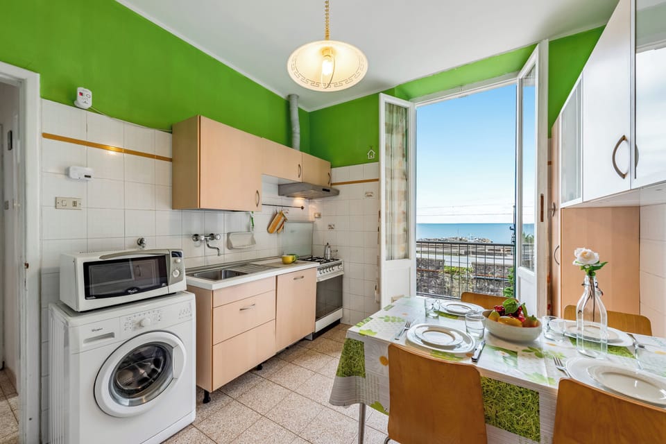 Family Apartment, Multiple Bedrooms, Sea Facing (Amiadò) | Private kitchen | Fridge, microwave, stovetop, dishwasher