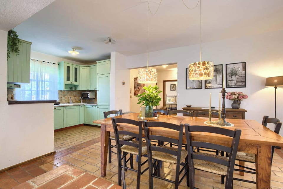 kitchen and dining room