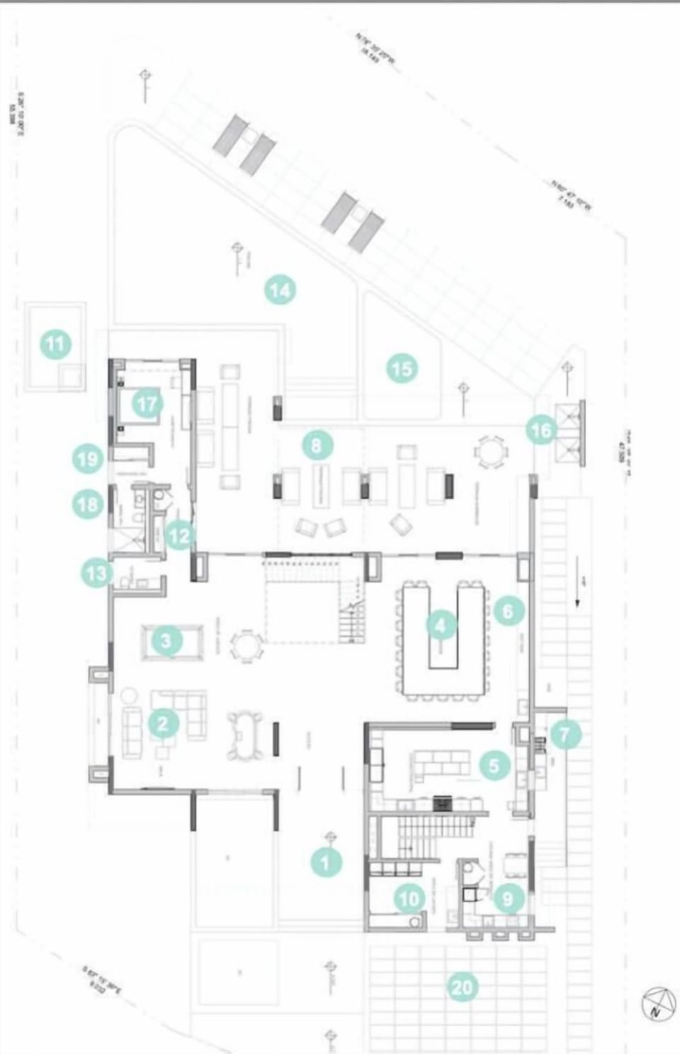 Las Palmas 3: Floor plan of the 1st (ground) floor