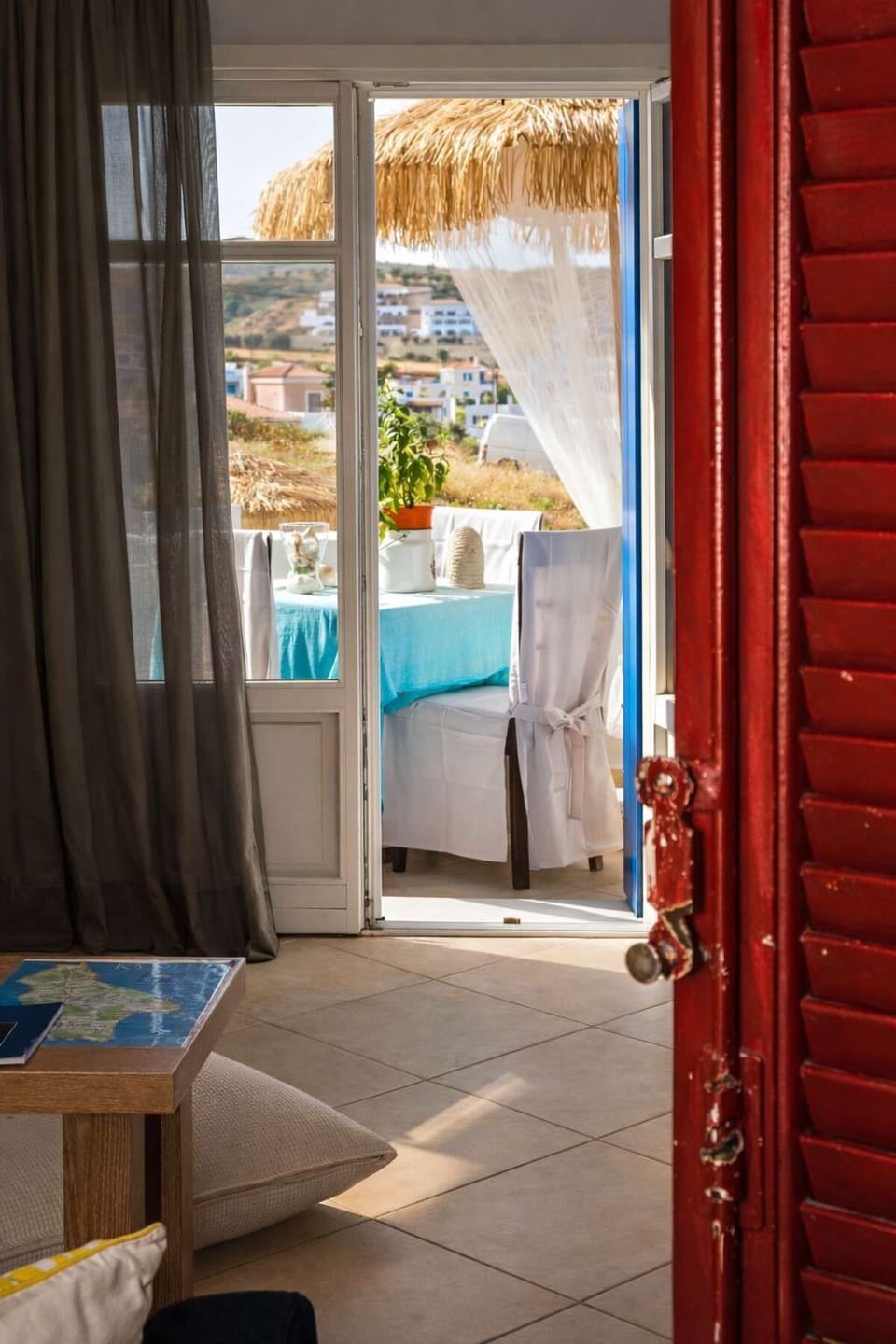 Balcony doorway with fresh island breeze