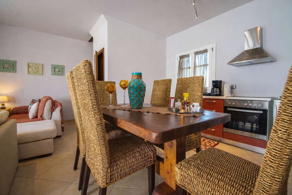 Open kitchen and dining area for shared meals