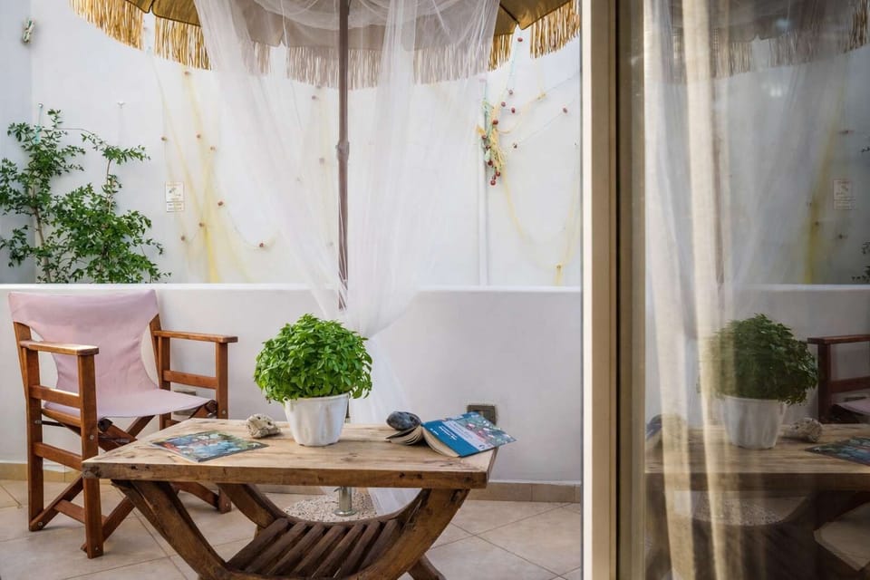 Private terrace with outdoor seating