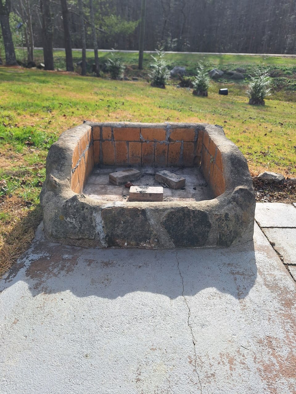 Firepit on campsite