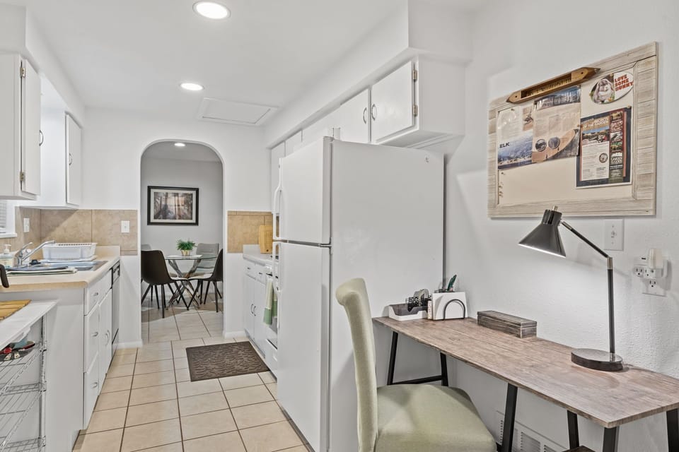 Your fully equipped kitchen awaits with everything you need to create delicious meals during your stay. The bright workspace features modern appliances and plenty of counter space for cooking adventures.