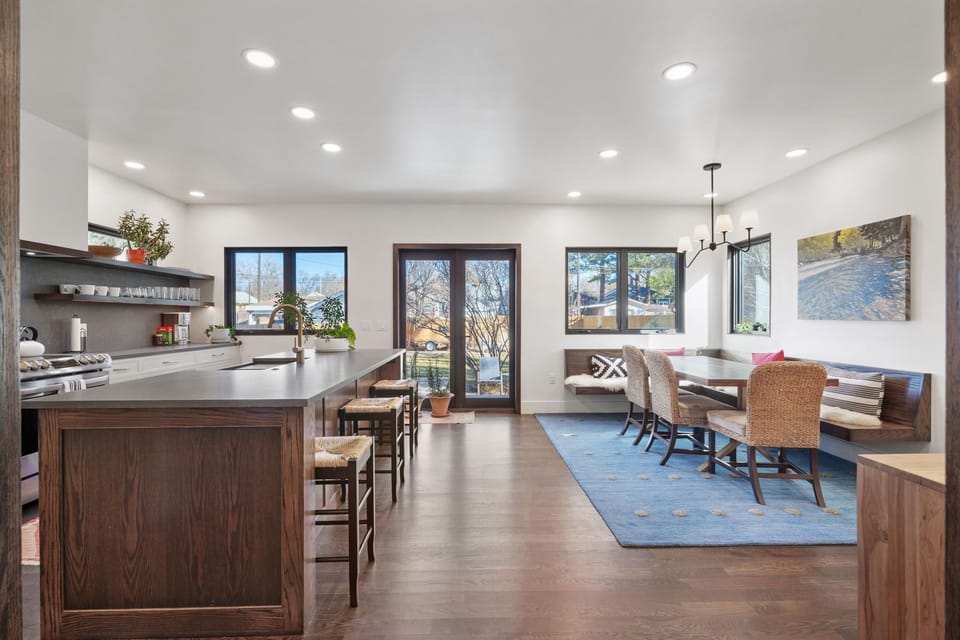 Your open kitchen flows seamlessly into the dining area, creating the perfect space for cooking together and sharing memorable meals.