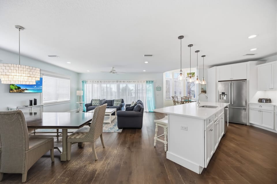 Step into this stunning open-concept space where your vacation begins with style and comfort at every turn.