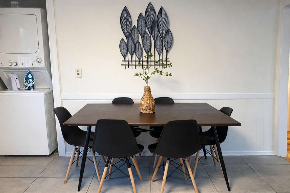Dining table with seating for 6