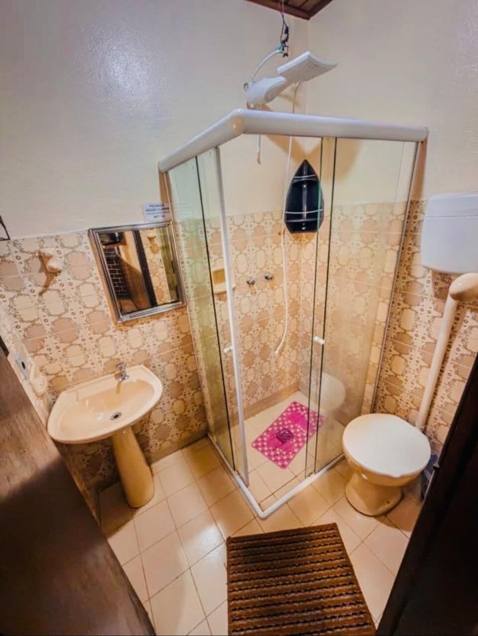 Double Room with Fireplace | Bathroom | Shower, towels, soap, toilet paper