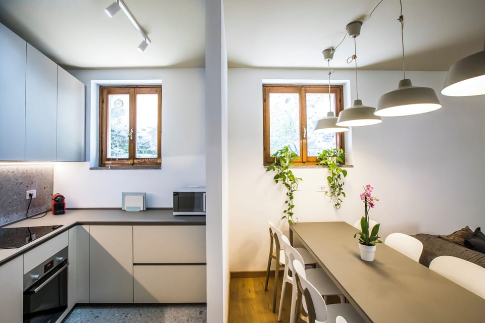 Apartment, Partial Lake View | Private kitchen | Fridge, stovetop, cookware/dishes/utensils