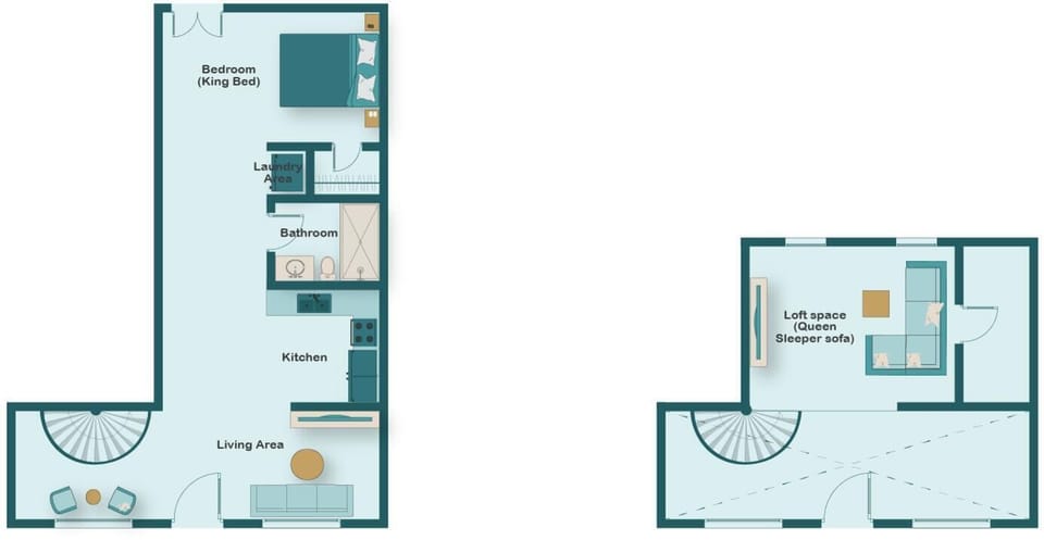Small Serenity floorplan. Small Serenity 3 is Newly Remodeled and Professionally Designed in 2025 - New kitchen, bathrooms, flooring, furniture and appealing decor