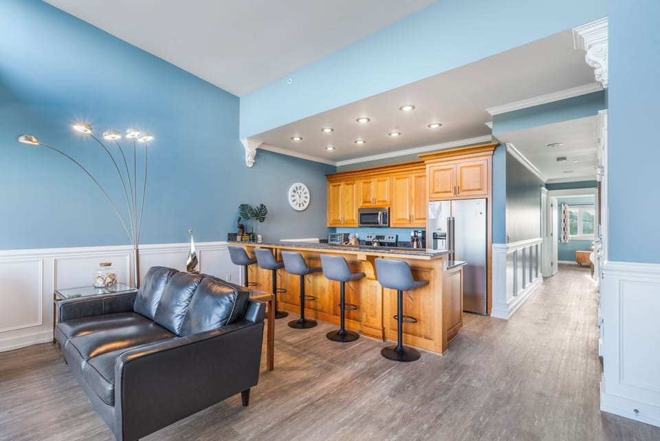 Open living and kitchen space perfect for relaxing or gathering.