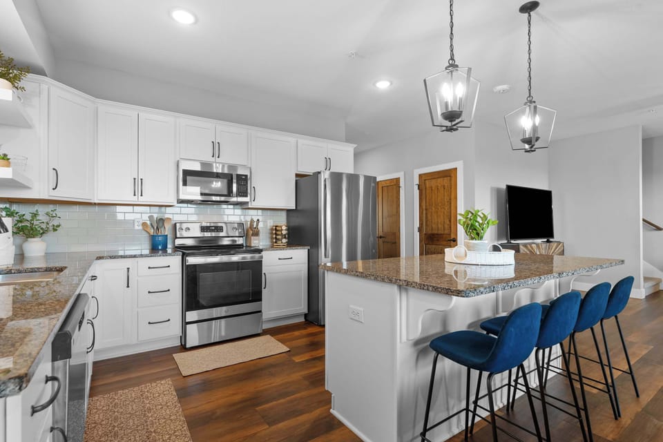 Stainless steel appliances ready for all your cooking and baking!