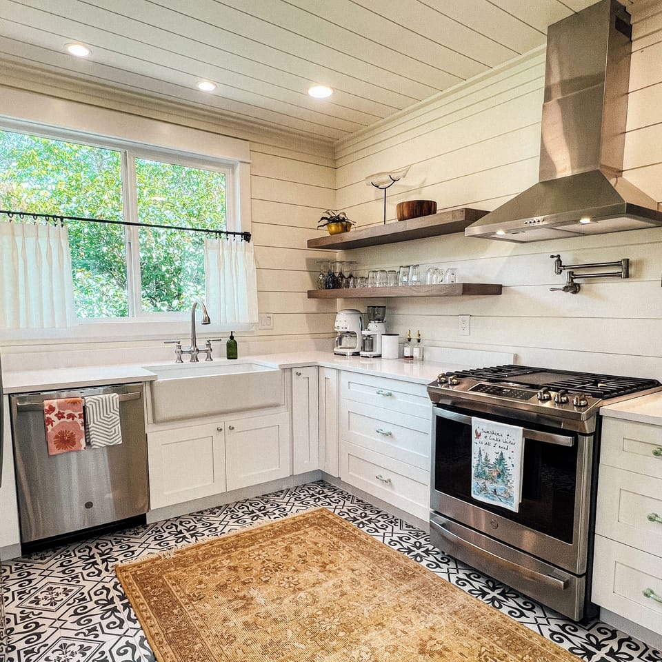 A well stocked kitchen for home cooked meals