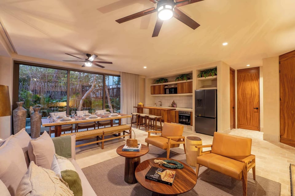 Indoor and outdoor living come together in this peaceful space