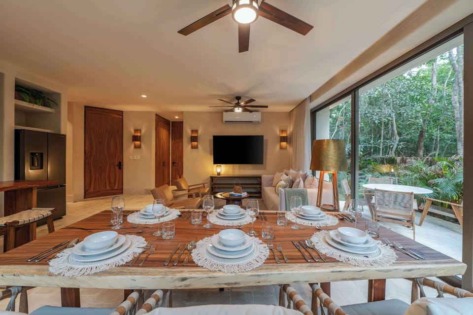 Indoor and outdoor living come together in this peaceful space