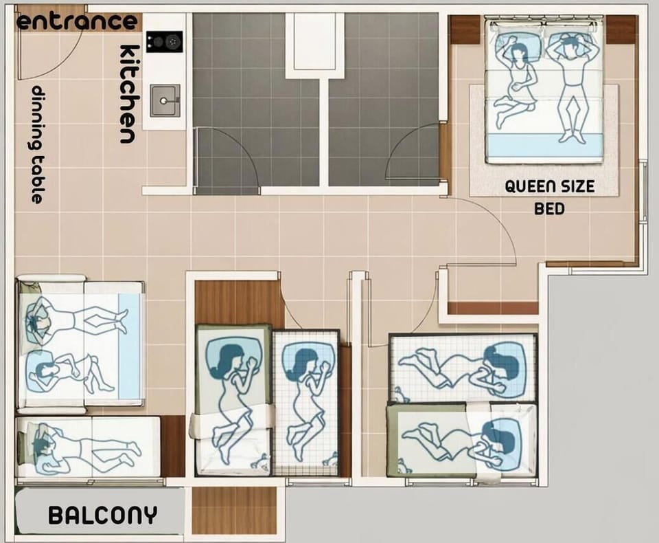 Apartment, 3 Bedrooms, City View | Floor plan