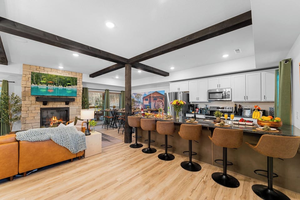 One big, beautiful space where everyone can cook, snack, relax, and reconnect.