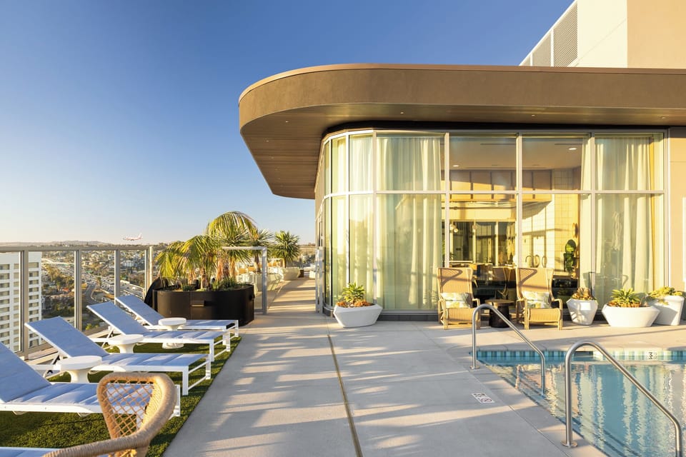 Poolside lounge.