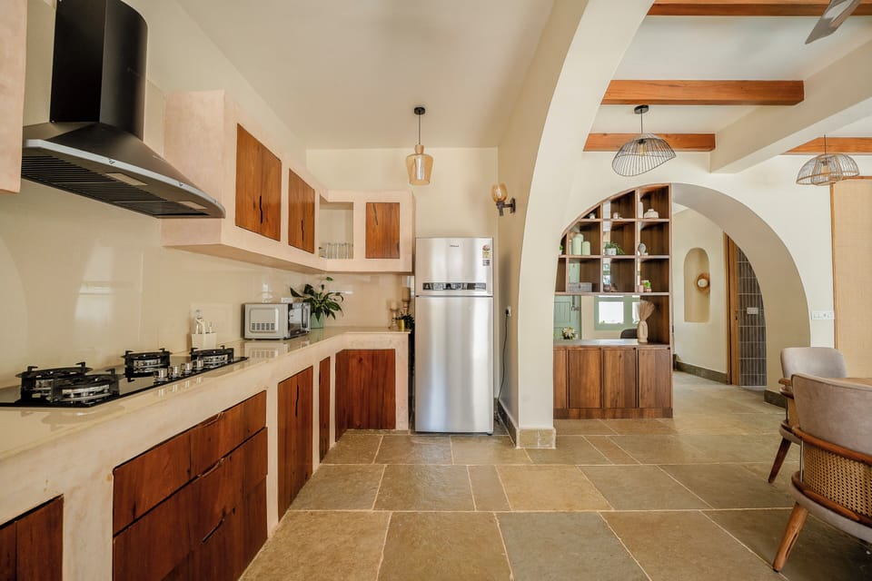 Villa | Private kitchen | Electric kettle, dining tables