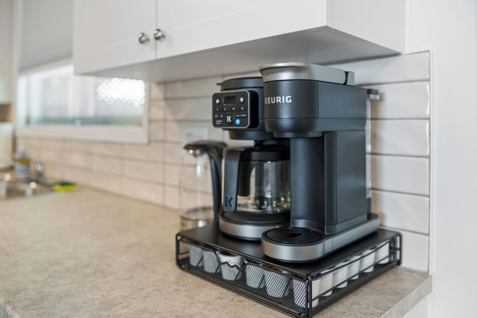 Morning coffee hits differently when the bar is already set up and waiting for you.