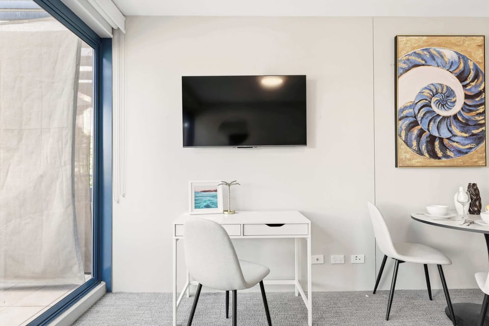 Dining area with TV