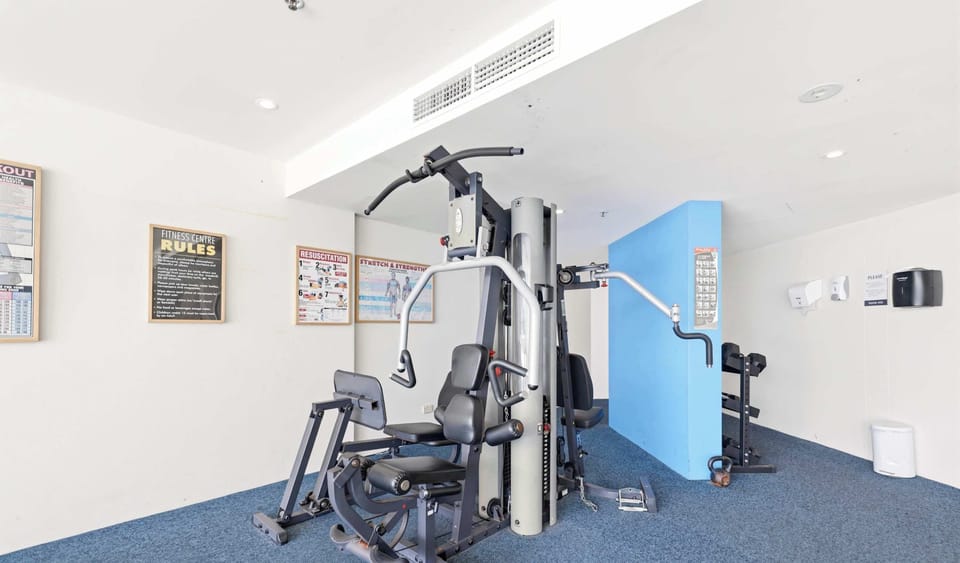 Gym with fitness equipment