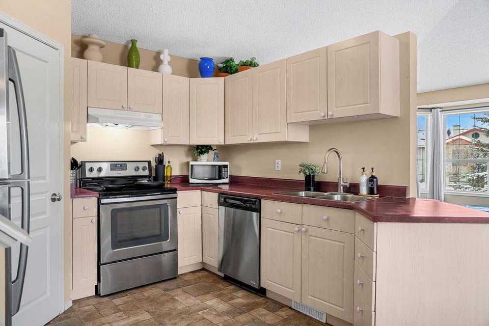 Open kitchen layout designed for comfort and convenience.