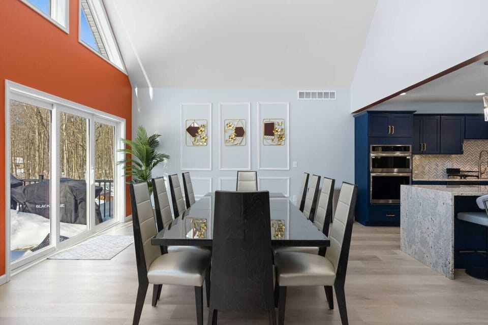 Big Dining Table in open floor plan
