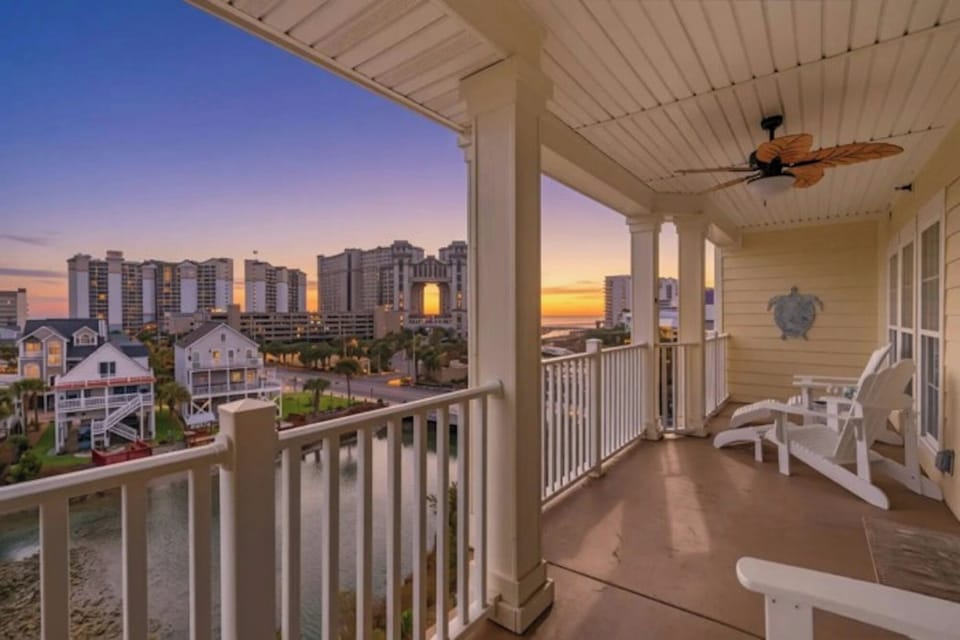 Grab a glass of wine and enjoy the amazing sunset.