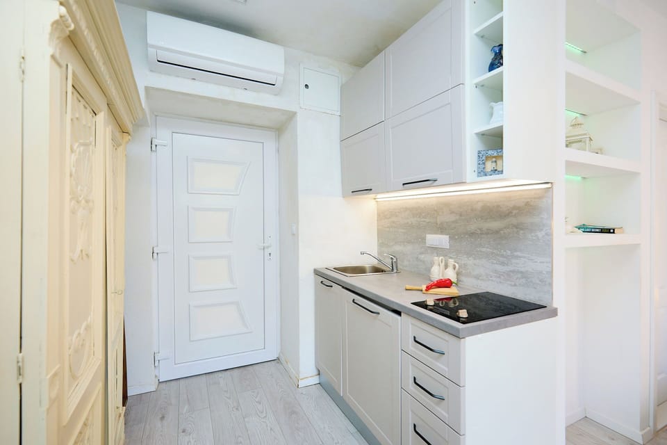 Studio (1 Bedroom) | Private kitchen | Stovetop, cookware/dishes/utensils