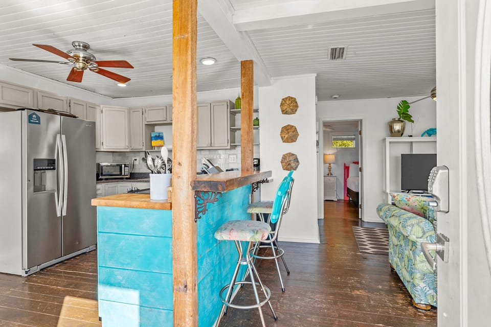 Bright kitchen with all the amenities you need for preparing home-cooked meals