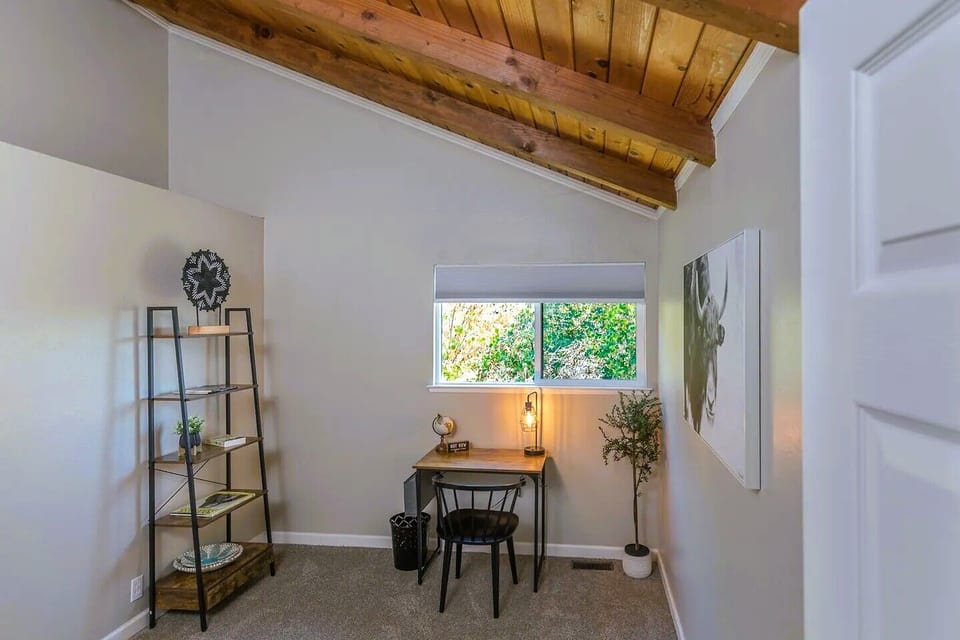Get some light work done in the dedicated office space.