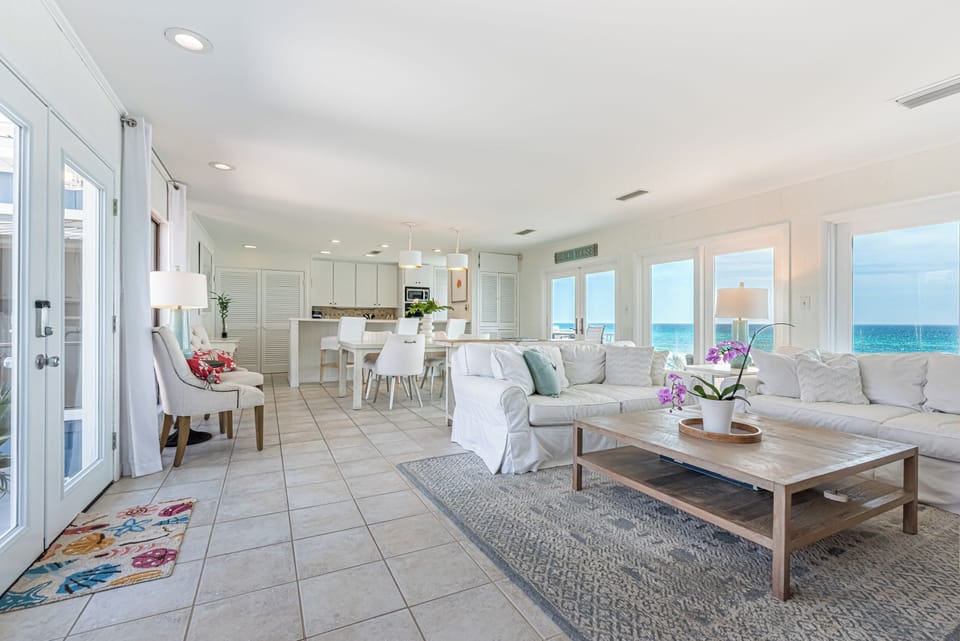 Open Concept Living, Dining and Kitchen Areas