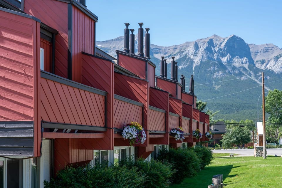 Mountain views from the grounds — Kananaskis Country trails are within easy reach