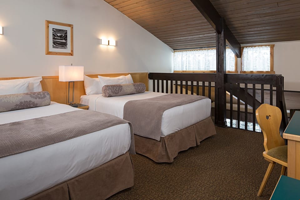 Drift to sleep in the 2 double beds in the open loft.