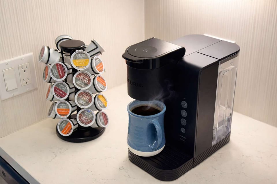 
Start your mornings right — fresh coffee at your fingertips.
