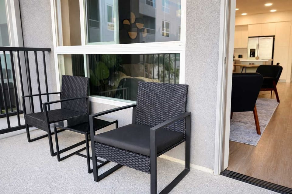 Enjoy stunning views of the iconic city from your own private balcony