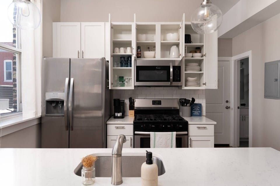 The fully equipped kitchen makes staying in feel like a treat