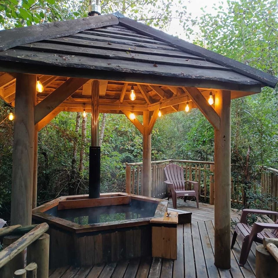 Outdoor spa tub