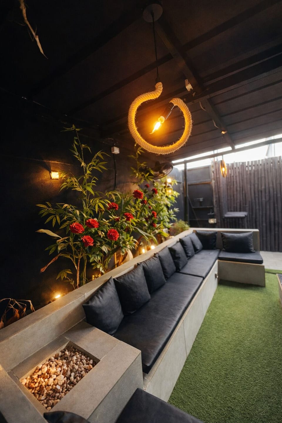 Another view of the garden seating area