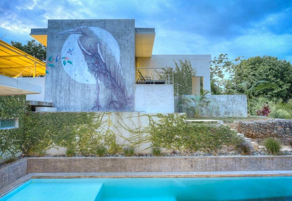 Mural of Bare-throated Tiger-Heron