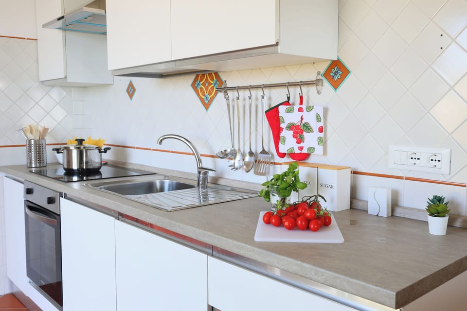 Panoramic Apartment, Sea View | Private kitchen | Fridge, oven, stovetop, espresso maker