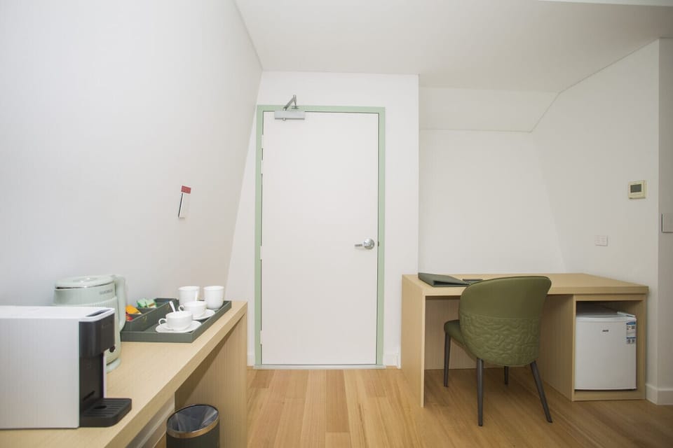 Dedicated desk workspace perfect for business travellers.