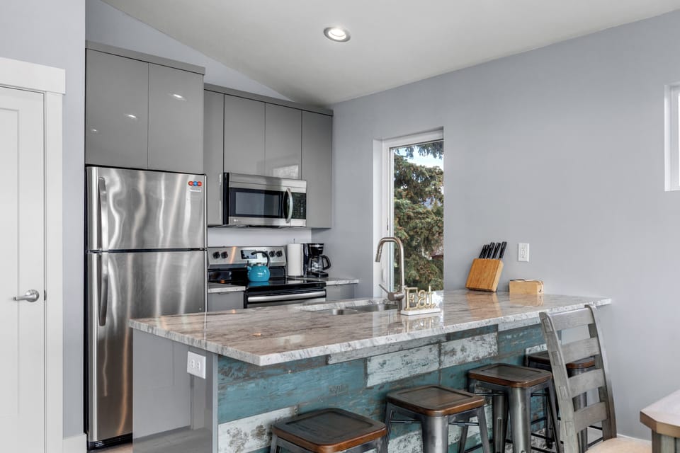Kitchen, Dining, and Living Room