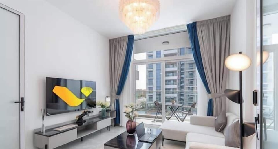 Luxury Apartment, Balcony, City View | Living area | 65-inch Smart TV with cable channels, foosball, table tennis
