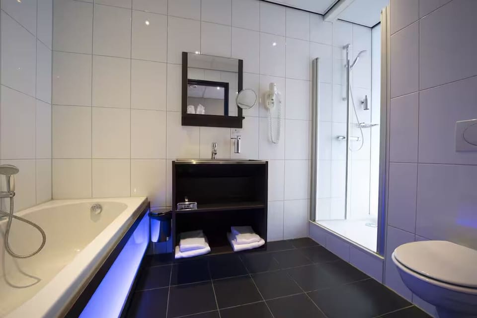 Soak and reset with a relaxing tub and spacious shower.